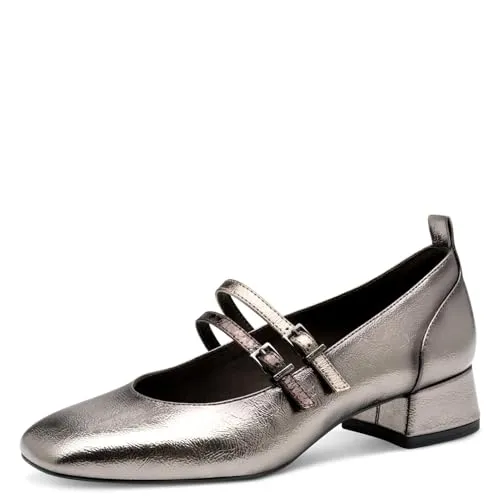 Tamaris Damen Pumps Vegan metallic 38 in silber von Tamaris