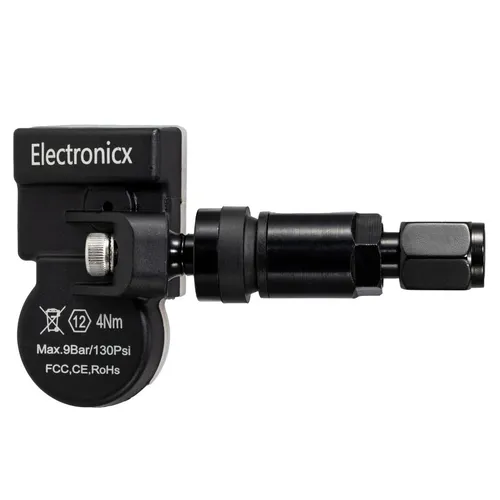 1x Reifendrucksensor RDKS Sensor Metallventil Schwarz für HongQi H9 2024-2026