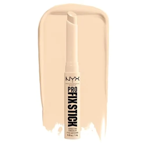 NYX Professional Makeup Korrigierender Concealer, Kaschiert Augenringe, Unreinheiten, dunkle Flecken und Verfärbungen ab, Mit Hyaluron, 12 Stunden Halt, Vegane Formel, Pro Fix Stick, Pale