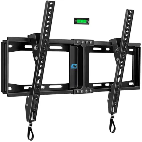 HOME VISION TV Wandhalterung，Neigbar Fernsehhalterung Wand，Universal Fernseh Halterung，für 32-86 Zoll Flach & Curved Fernseher bis zu 75KG, Max VESA 600x400mm