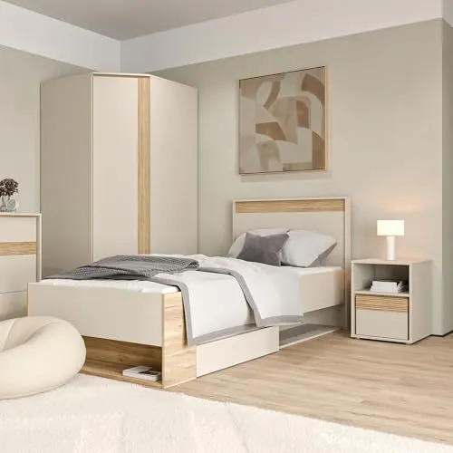 Forte WEXLIN Bettgestell 90x200 cm mit Stauraum