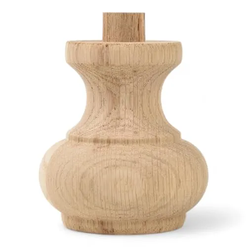 Holzando Holzfüße für Möbel aus Eiche ø83 - naturbelassenes Holz - ideal für Restauration & Reparatur - Möbelfüße Holz in Verschiedene Größen & Materialien erhältlich