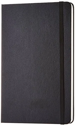 Amazon Basics Classic Notizbuch, A5, blanko, schwarz von Amazon