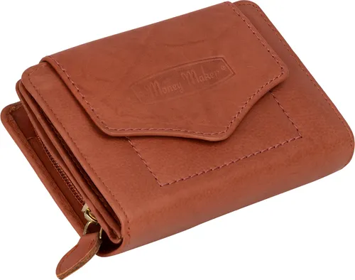 RFID Damen Geldbörse Portemonnaie Geldbeutel Damenbörse Leder Rust (528B)