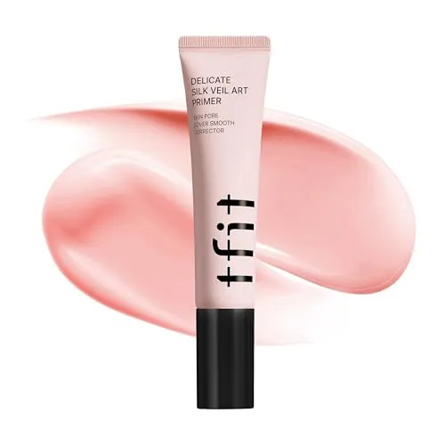 TFIT Delicate Silk Veil Art Primer – Koreanisches Make-up, porenloser, matter Make-up-Primer für fettige Haut (leicht, feuchtigkeitsspendend), Porenfüller, 1,01 FL. Oz.