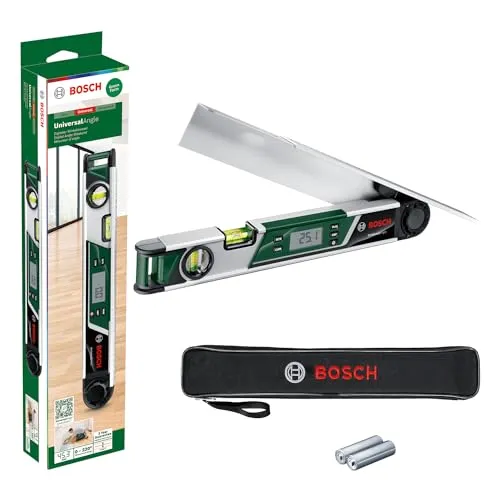 Bosch Home and Garden UniversalAngle 0603676001 Winkelmesser - Messgeräte für präzises Messen und Übertragen von Winkeln, ideal für Gehrungswinkel, mit Schenkelauszug für schwer zugängliche Bereiche und nachhaltigen Merkmalen.