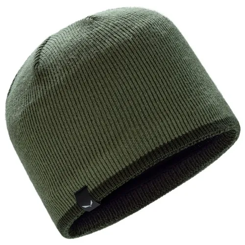 Salewa Kids AM Beanie faded green - Mütze für Kinder, ideal für Bergsteigen und Hochtouren, aus 50% Merinowolle für Wärme und Komfort, mit stylischem Salamander-Jacquard-Muster.