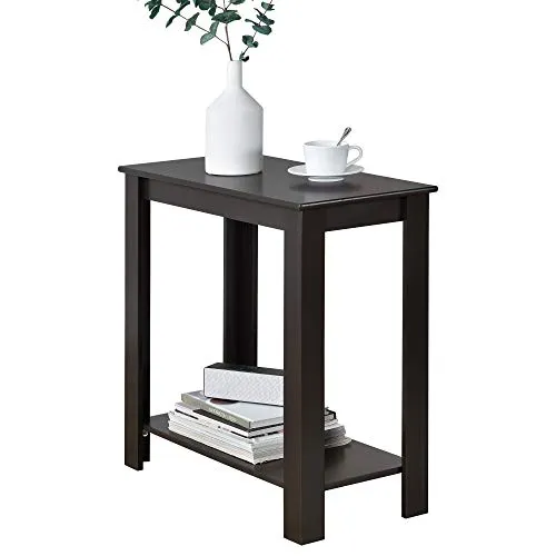 [en.casa] Beistelltisch Sofatisch 60x30x61,3cm - Stilvoller Telefontisch für Ihr Wohnzimmer - Beistelltisch fürs Wohnzimmer mit zusätzlicher Ablagefläche. Ideal für Telefon oder Kaffee, belastbar bis 10 kg. Maße: 61,3 x 60 x 30 cm, aus hochwertigem MDF.