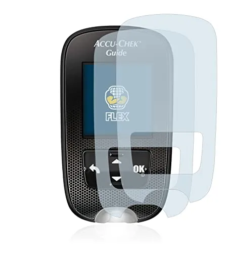 BROTECT 2 Stück Full-Cover Schutzfolie für Accu-Chek Guide Full-Screen Displayschutz-Folie [3D Curved, Anti-Fingerprint, Kristall-Klar]