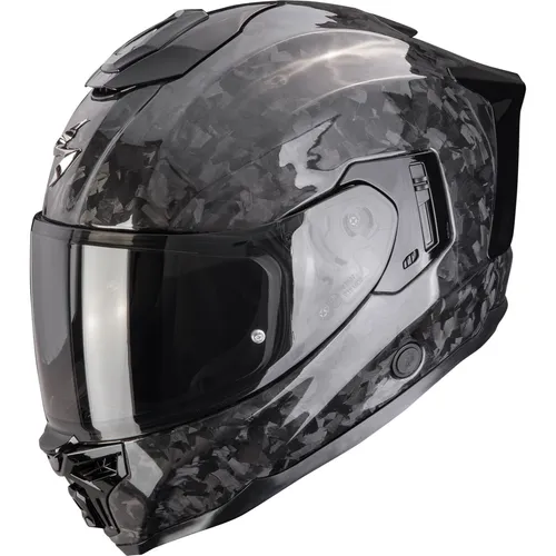 Scorpion EXO-1500 Carbon Air Onyx Motorradhelm Schwarz Gr. L (59) - Hochwertiger Integralhelm aus Kohlefaser für Onroad-Fahrten. Mit optimaler Belüftung und kratzfestem Visier bietet er Komfort und Sicherheit. In elegantem Schwarz und glänzendem Finish.
