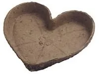 Pflanzherz, braun, geschlossen, Durchm 35 cm, Herz zum Bepflanzen, Blumen-Deko, Grab-Gestecke, Außenbereich + Innenbereich