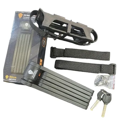 Ruhe-West Fahrradschloss Faltschloss 80cm lang •mit Halterung