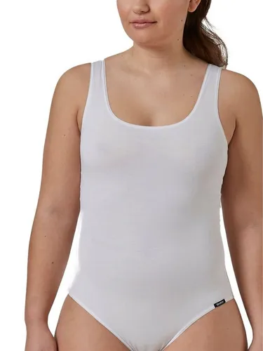 Skiny Damen 081511 Formender Body, Weiß (White 0500) - Formender Body für Damen, aus hochelastischer Baumwolle, ideal für den Alltag, mit bequemem Rundhalsausschnitt und praktischem Knopfverschluss im Schritt.