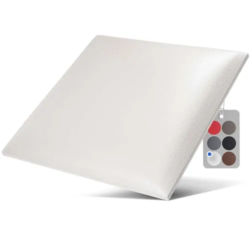 softwalls Wandkissen Leder mit 50mm Polsterung in weiß von softwalls