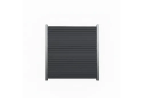 Endorphin Gartenzaun EASY-ROM DIY Alu-Rhombuszaun anthrazit 4 Elemente 180x180cm - Eleganter Aluminium Sichtschutzzaun in anthrazit, 4 Zaunfelder 180 x 180 cm inkl. 5 stabilen Pfosten. Wetterfest und pflegeleicht – ideal für Garten und Terrasse.