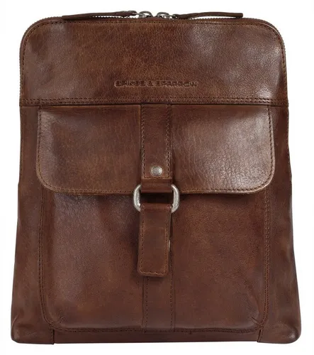 Spikes & Sparrow Rucksack Damen 021740 cognac - Vintage Damen Rucksack aus 100% Rindleder, ideal für Stadtbummel und Abenteuer. Mit praktischem Hauptfach, Schlüsselanhänger und verstellbaren Schultergurten für optimalen Tragekomfort.