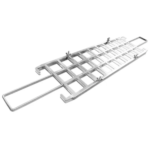Schneider Steakklemme 50 für Vertikalgrill - Praktische Steakklemme aus lebensmittelechtem Edelstahl für den Vertikalgrill. Ideal zum Grillen von Steaks, Fisch und Würstchen ohne Abtropfen des Bratensaftes. Perfekte Ergänzung für ein unbeschwertes Grillvergnügen.