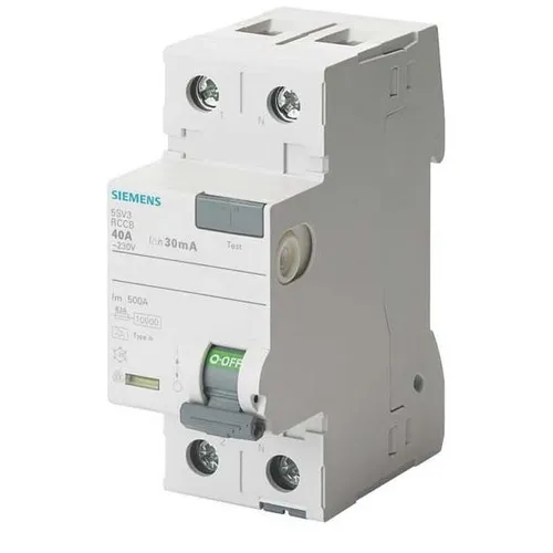 Siemens 5SV3311-6 FI-Schutzschalter, 2-polig, Typ A - Sonstige Elektroinstallationsartikel, schützt zuverlässig vor Stromunfällen und verhindert elektrische Brände durch schnelles Abschalten.