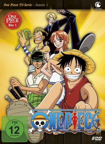 One Piece - TV-Serie - Box 1 (Episoden 1-30) - Anime-Box mit 5 DVDs, ideal für Fans von Action und Abenteuer. Erleben Sie die ersten 30 Episoden der beliebten Serie auf Deutsch!