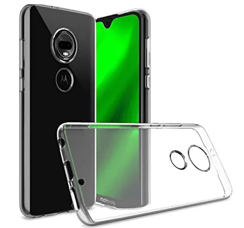 Tumundosmartphone Hülle Gel TPU Fein/Dünn Ultradünne 0,5mm Transparent fur Motorola Moto G7/G7 Plus