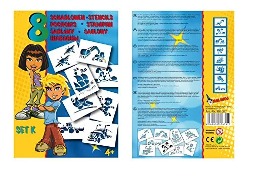 MALINOS 301007 Stifte BloPens Schablonen Set K-Technik, karton, Mittel