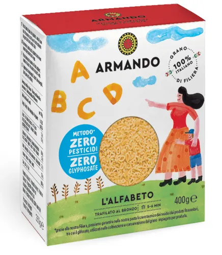 Armando Nudeln Alfabeto 400g Italienische Buchstaben Pasta Kinderohne Glyphosat