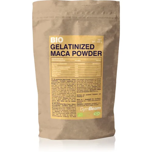 GymBeam Gelatinized Maca Powder BIO Maca-Pulver in BIO-Qualität 200 g