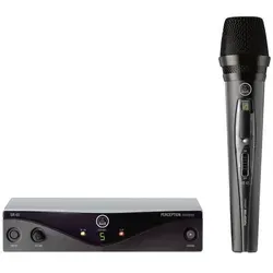 AKG PW45 Vocal Set Band M - Professionelles Mikrofon-Set für Live-Performances mit UHF Wireless System, ideal für bis zu 6 Systeme parallel. Inklusive dynamischem Handsender und 9,5