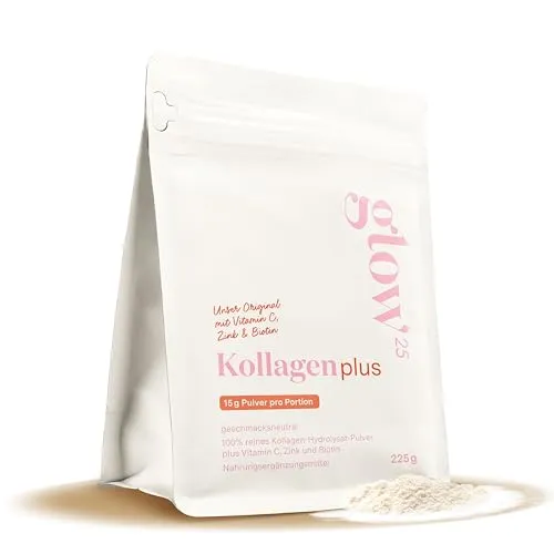 Glow25 Kollagen Hydrolysat Plus, 450 g von Glow25