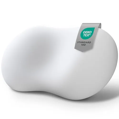 AIRSKY Memory Foam Kissen,Nackenstützkissen,Schlafkissen,Oeko-TEX-Zertifizierung,Ergonomisches Orthopädisches Nackenkissen Kopfkissen,Seitenschläferkissen für Seiten Rücken & Bauchschläfer,Weiß