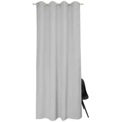 TOM TAILOR Ösenvorhang grau 140/250 in silber von Tom Tailor