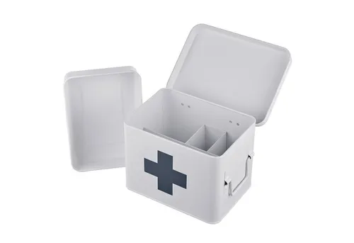 relaxdays Erste-Hilfe-Koffer Medizinbox aus Metall, M