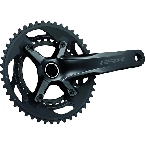 Shimano GRX Kurbelgarnitur FC-RX600-11 165,0 mm 30-46 - Fahrradkurbeln mit optimierter Kraftübertragung für Gravelbikes, ideal für anspruchsvolle Touren und vielseitige Einsätze.