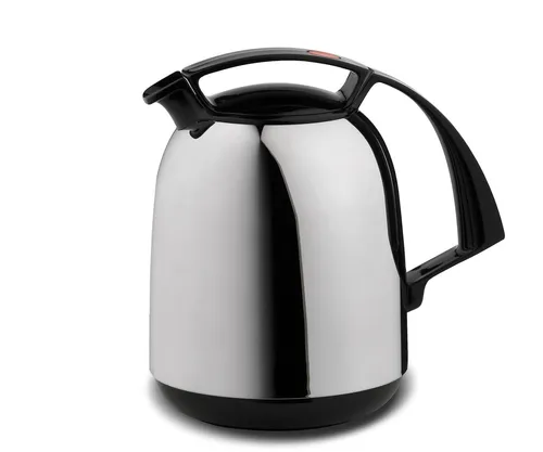 ROTPUNKT Isolierkanne 1,0 Liter - Isolierkanne mit hochwertigem Glaseinsatz, edelverchromt und stilvolles Design für ein luxuriöses Zuhause.