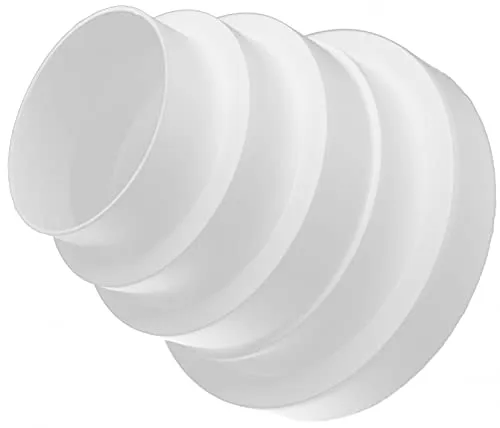 H&C VENT Universal Adapter zur Rohrreduzierung │ Kunststoff Reduzierstück │ Rohr PVC Übergang Ø80-100