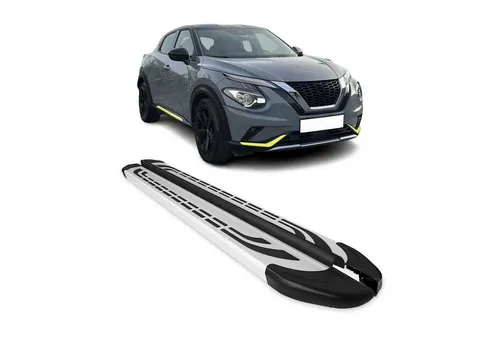 OMAC Kfz-Schmutzfänger für Nissan Juke 2019-2025, 2-tlg. Aluminium - Hochwertige, rutschfeste Schmutzfänger für Nissan Juke (2019-2025). Widerstandsfähig und korrosionsbeständig, ideal für den täglichen Einsatz. Maße: 177 cm x 16 cm.