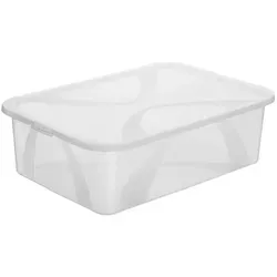 Produktbild Rotho BOX Arco, Transparent, Kunststoff, 57.1x39.2x16.6 cm, Deckel abnehmbar, stapelbar, Ordnen & Aufbewahren, Aufbewahrungsboxen, Stapelboxen
