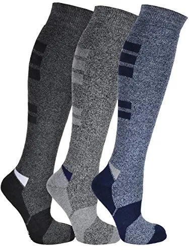 Frostfighter Herren Thermo Kniestrümpfe (4x Paar) Winter Ski Vollfrottee Innenfutter (43-46)