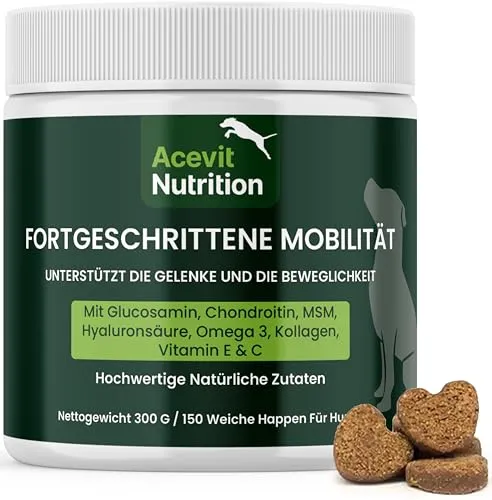 Gelenktabletten für Hunde – 150 natürliche Snacks mit Glucosamin & Chondroitin