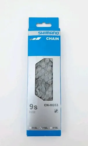 Shimano Schaltungs-Kette HG 53 - Fahrradkette für 9-fach Kettenschaltung, 116 Glieder, robust und langlebig für optimale Schaltperformance.
