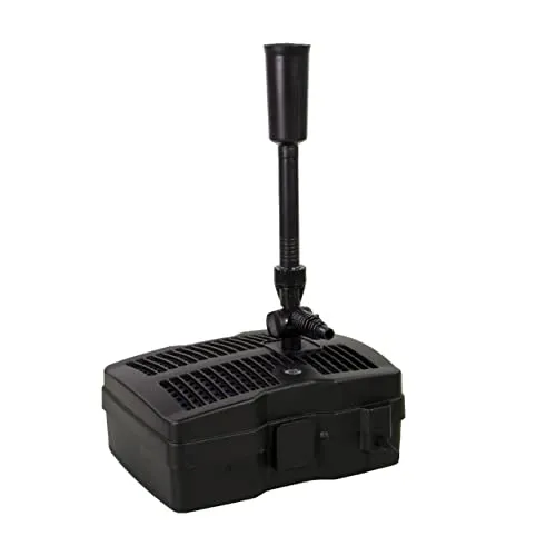 AquaForte GFU-5000 Springbrunnenpumpe mit UV-C-Lampe - Effiziente Springbrunnenpumpe für Teiche bis 3,5 m³, sorgt für klare Wasserzirkulation und ein beruhigendes Ambiente. Ideal für Süß- und Salzwasser, mit geprüfter Qualität für zuverlässigen Einsatz.