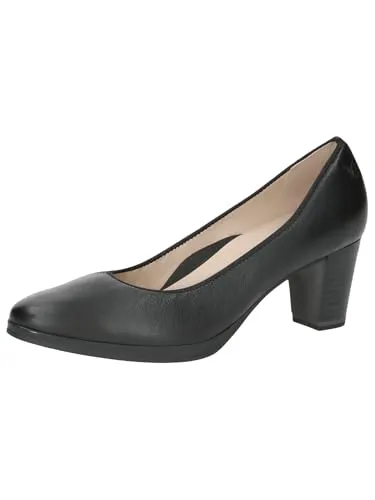 Caprice Komfort Pumps Damen 31383631313930 Schwarz 36 EU - Elegante Pumps für Damen aus hochwertigem Echtleder, bieten exzellenten Tragekomfort und einen stabilen Trichterabsatz für lange Beine. Ideal für Büro und festliche Anlässe.