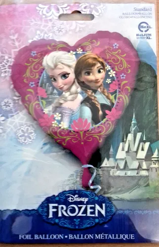 Folienballon - Ø 43cm - Frozen Anna Elsa Eiskönigin Herz ungefüllt