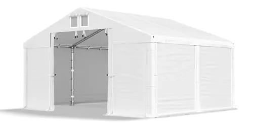 DAS COMPANY Lagerzelt 3x4m wasserdicht weiß Zelt 560g/m² PVC Plane hochwertig Zelthalle Summer SD - Faltpavillon - Gartenpavillon - Pavillon - Lagerhallen - Gartenhaus - Zeltgarage - Garagenzelt