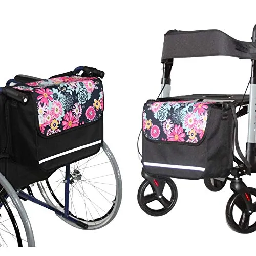 SENIORI Rollator-/Rollstuhl Tasche Universal (4. Blumen)