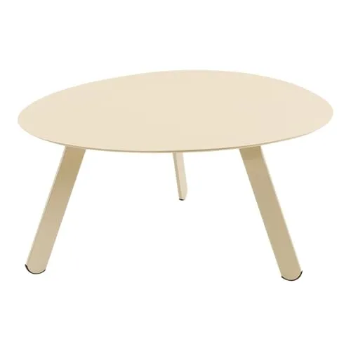 habeig Runder Gartenbeistelltisch aus Stahl, Grau-Schwarz - Beistelltisch aus robustem Stahl, ideal für Garten, Terrasse oder Balkon. Stabile Konstruktion mit bis zu 25 kg Tragfähigkeit und modernem Design.