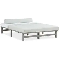 Homestyle4u Holzbett Palettenbett 140x200 cm mit 2 Schubladen - Modernes Palettenbett aus massivem Kiefernholz, inklusive stabilen Rolllattenrost und zwei praktischen Schubfächern – ideal für platzsparende Schlafzimmer.