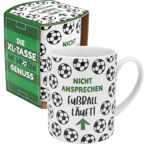 sheepworld XL Tasse Becher Porzellan Fussball  - 600ml