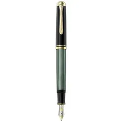 Pelikan Füllhalter Souverän 600, Schwarz-Grün, Feder M in gold von Pelikan