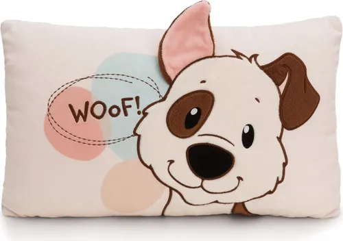 Nici Kissen Hund weiß 43 x 25 cm Plüschkissen in beige von NICI